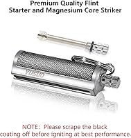 Vista 3 de YUSUD Paquete de 2 encendedores permanentes con llavero multiherramienta, reutilizable, impermeable, Match Strike Anywhere, Forever Flint Fire