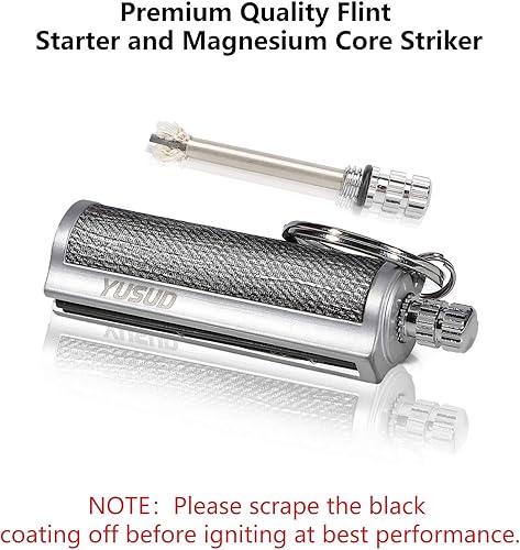 Miniatura 3 de YUSUD Paquete de 2 encendedores permanentes con llavero multiherramienta, reutilizable, impermeable, Match Strike Anywhere, Forever Flint Fire