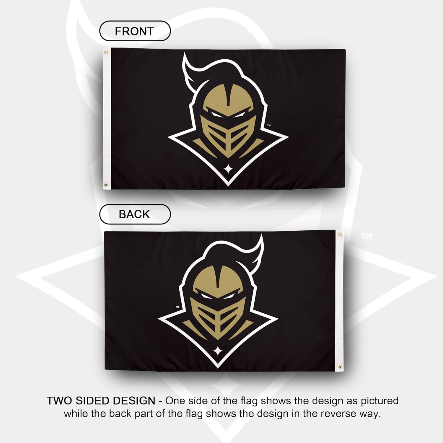 Desert Cactus University of Central Florida Flag UCF Knights Banners 100% Polyester Indoor Outdoor 3x5 feet Flags (Design B) - Image 2