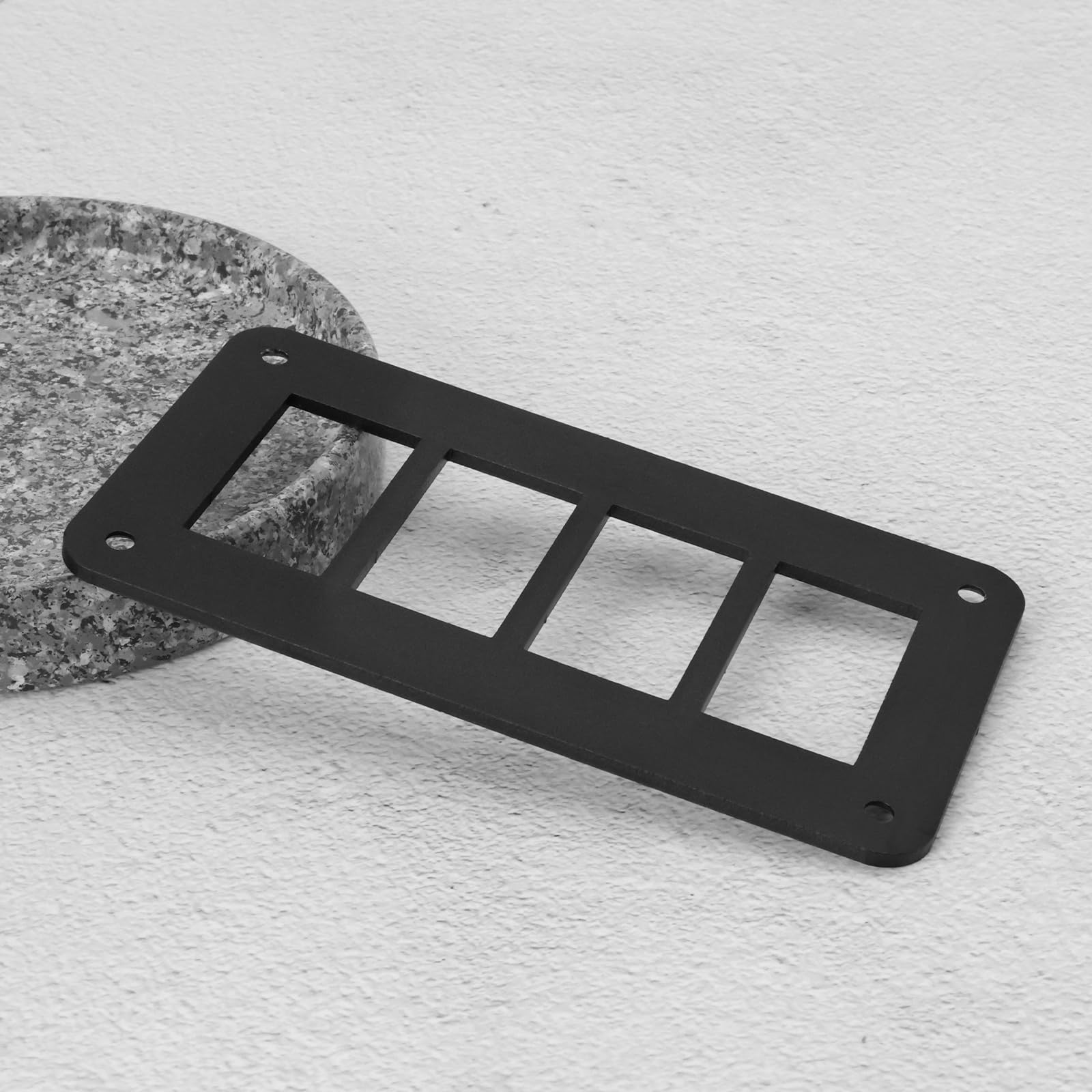 1 Juego Soporte Carcasa Panel Interruptor Basculante con Tornillo Soporte Carcasa Aleación Aluminio Negro para Interruptor Control Yate Marino ARB/Carling