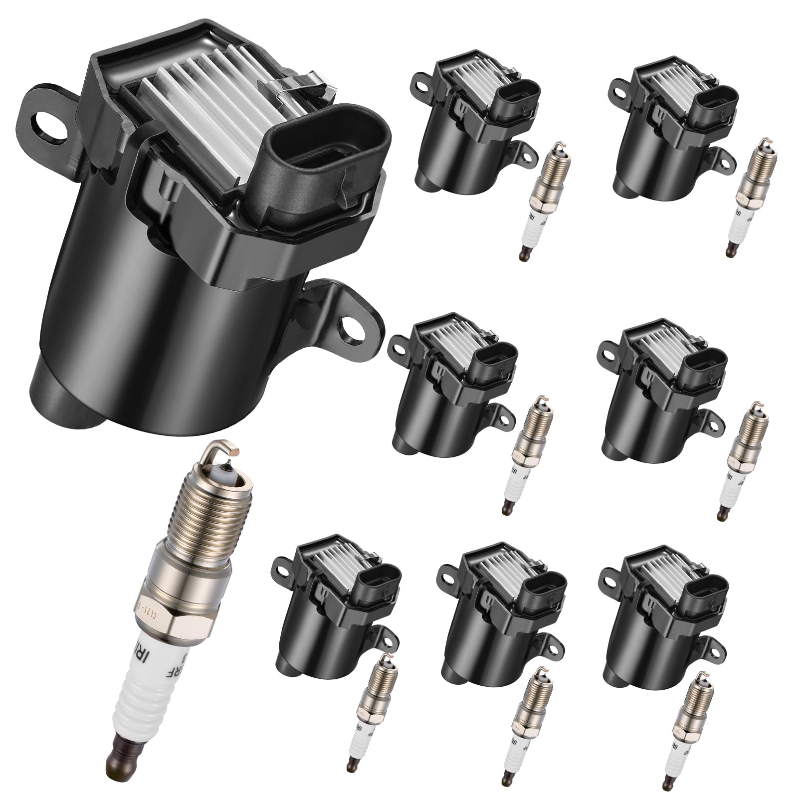 8 Ignition Coils&amp; 8 Spark Plugs UF262 4.8L 5.3L for Chevy Cadillac