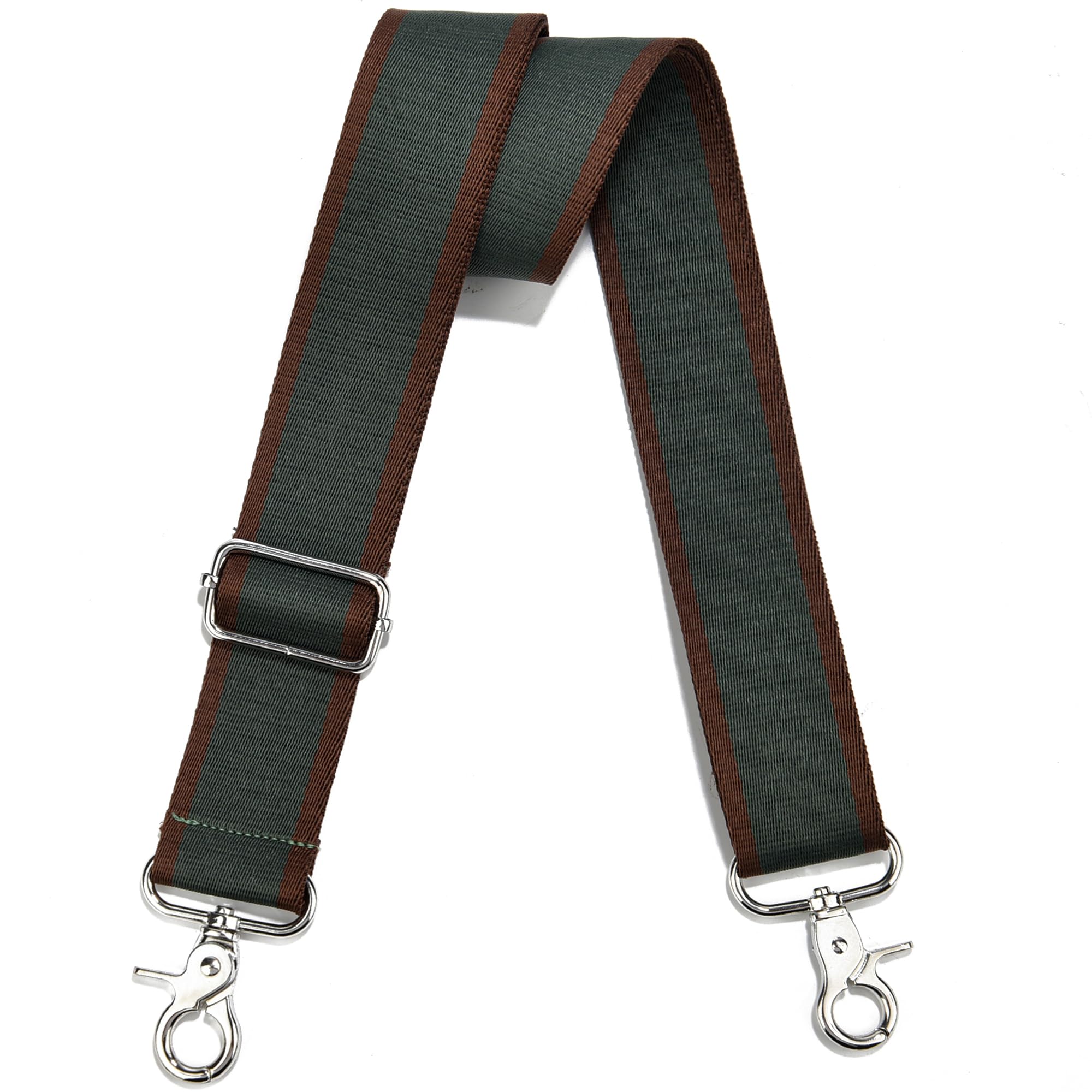 Wide Purse Strap Adjustable Replacement Crossbody Bag Strap Silver Hardware Shoulder Straps