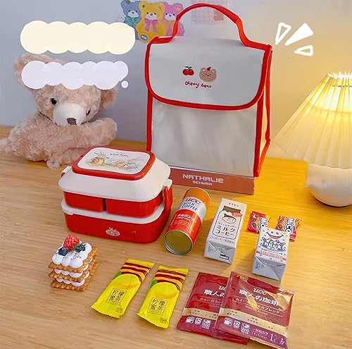 Miniatura 6 de Bonita lonchera con aislamiento y diseño kawaii estético a prueba de fugas, impermeable, duradera, para mujeres, niñas, niños, oficina, escuela