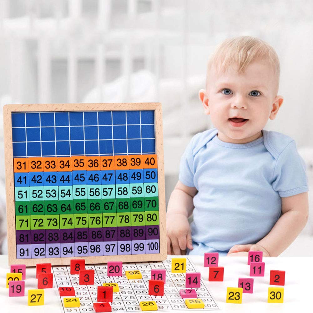Buy GETPA Wooden Hundred Board Toy, 100 Digital Board Montessori Math