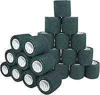 Vista 14 de Vendaje cohesivo autoadherente de 2 x 5 yardas, vendajes de primeros auxilios, cinta deportiva deportiva veterinaria para esguince e hinchazón