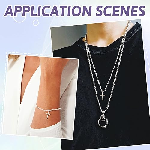 Miniatura 2 de Beadthoven Colgantes de aleación de estilo tibetano para hacer pulseras de joyería collares Metal Plata