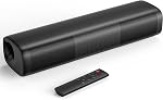 Saiyin 11.7-inch Sound Bar, Small Size & Big Power, Powered by AC Adapter | Soundbar with Bluetooth 5.3/Optical/Auxiliary Inputs, 48W Peak Power, Compact Sound Bar for Smart TV, PC, Gaming