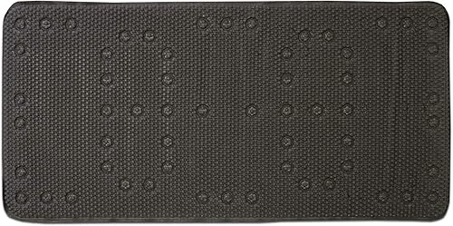 Popular Bath Capri Waffle - Tapete extra grueso para bañera, color gris