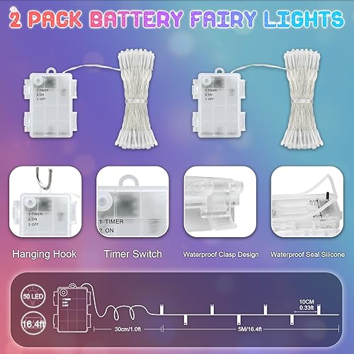 Miniatura 7 de Cadena de luces que funcionan con pilas
