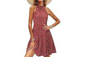 Women's Halter Neck Floral Summer Dress