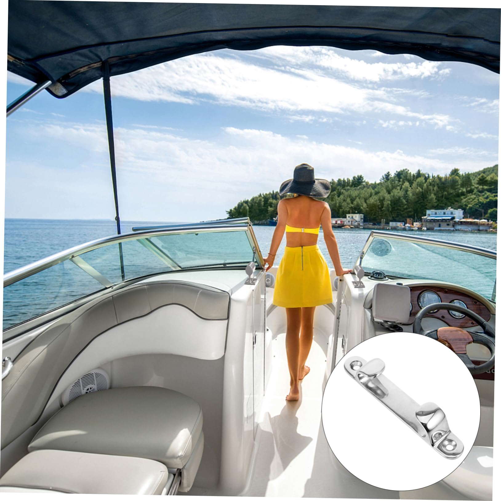 Happyyami Flagpole Cleat Boat Cleat Rope Marine Rope Boat Supply Marine Parts Kayak Supplies