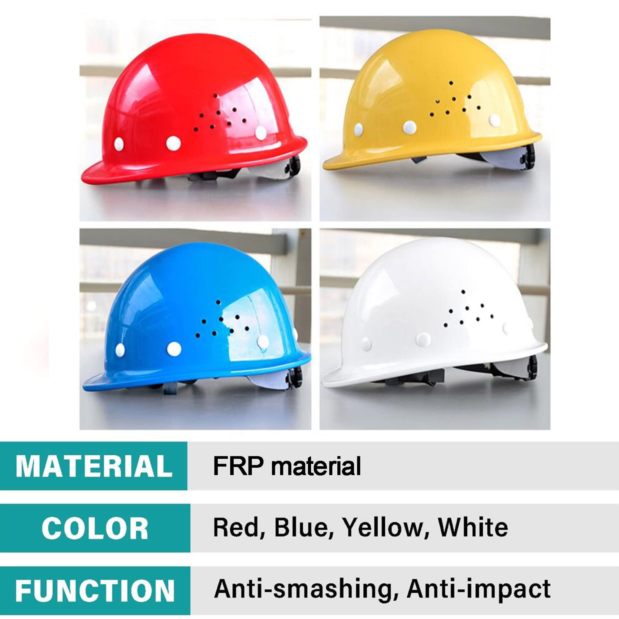 Sicherheitshelm Harter Hut Sicherheitshelm BAU Arbeiter Helm Belüftete Twist Lock Rad Ratsche Und Schweißband Industrial Riding Cap/Yellow/Frp Material
