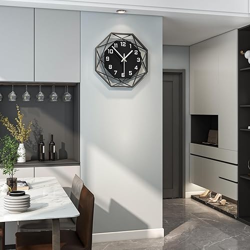 Miniatura 2 de Relojes de pared grandes para decoración de sala de estar, 16 pulgadas, silencioso, moderno, reloj de pared, funciona con pilas, sin tictac, reloj