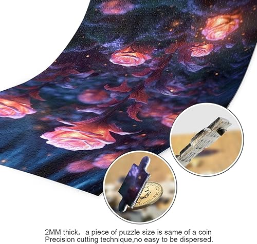 Miniatura 3 de Flower Rose Jigsaw Puzzles 500 Pieces for Adults,Learning Educational Puzzles,Difficult and Challenge Families Toys with Mesh Storage Bag 2012172