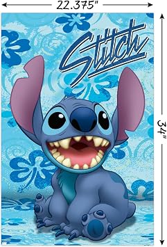 Disney Lilo and Stitch - Sitting Wall Poster, 34L x 22.4W, Unframed Version