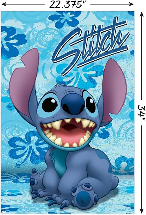 Disney Lilo and Stitch - Sitting Wall Poster, 34L x 22.4W, Unframed Version