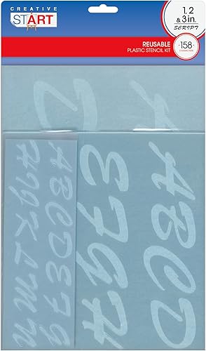 Cosco 090310 - Juego de plantillas para letras, plástico transparente