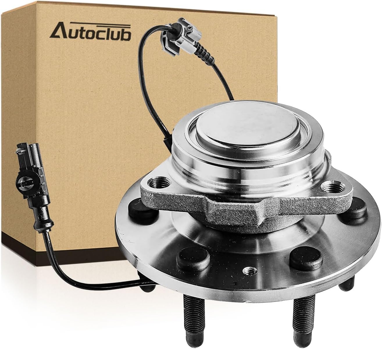 AUTOCLUB Front Wheel Bearing Hub Assembly for 2007 2008 2009 2010 2011 2012 2013 Chevrolet Suburban Silverado 1500 Avalanche Tahoe, GMC Sierra Yukon XL 1500 Replacement, 515097 [2WD]