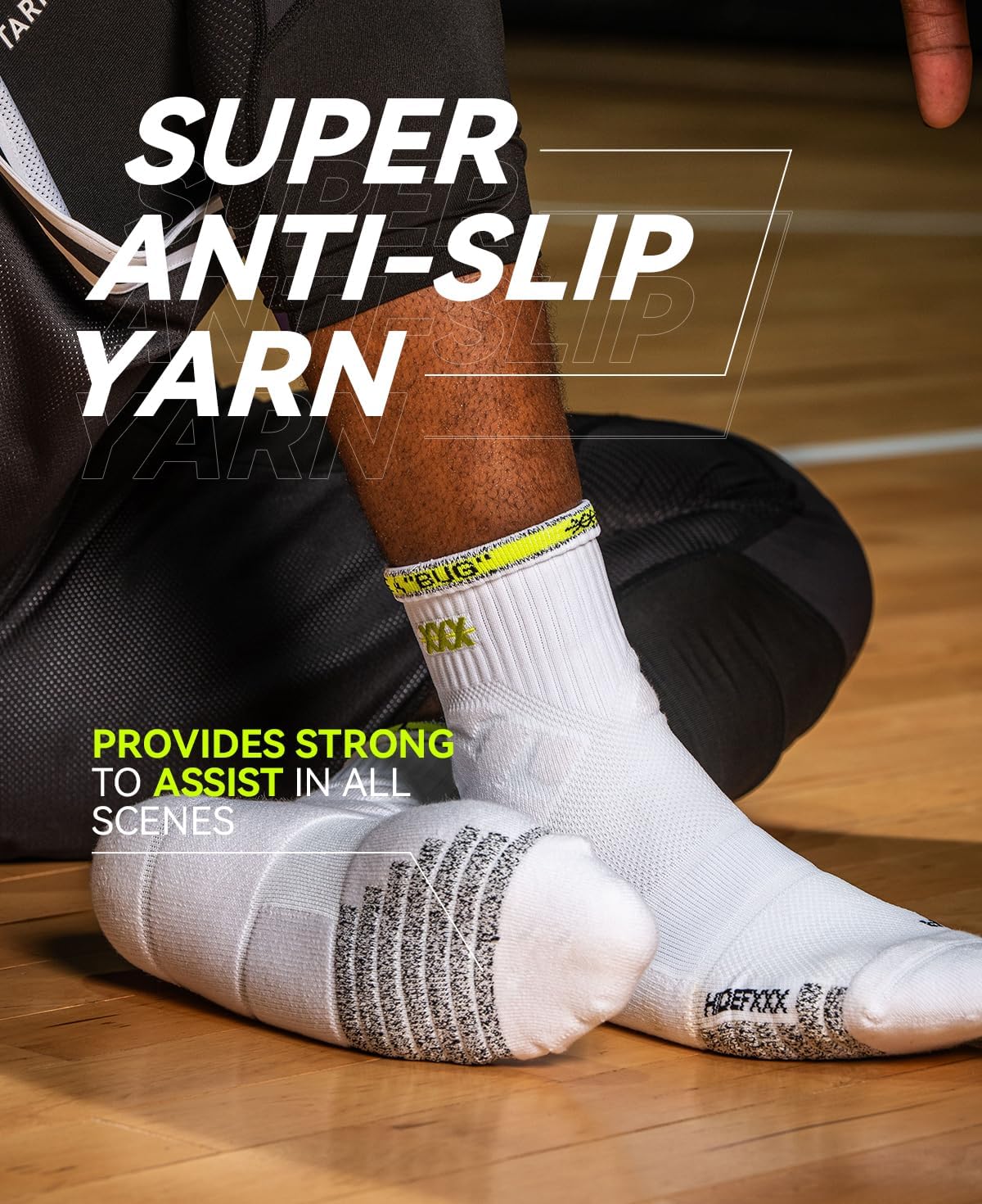 Basketball Socks for Men, Performance Cushioned Men's Athletic Ankle Socks, Player Edition Anti-Slip Sports Socks - Image 6