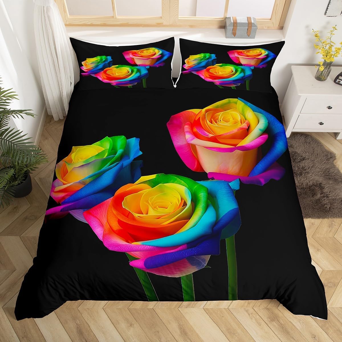 Housse de couette 220x240 fermeture éclair lit sans plis