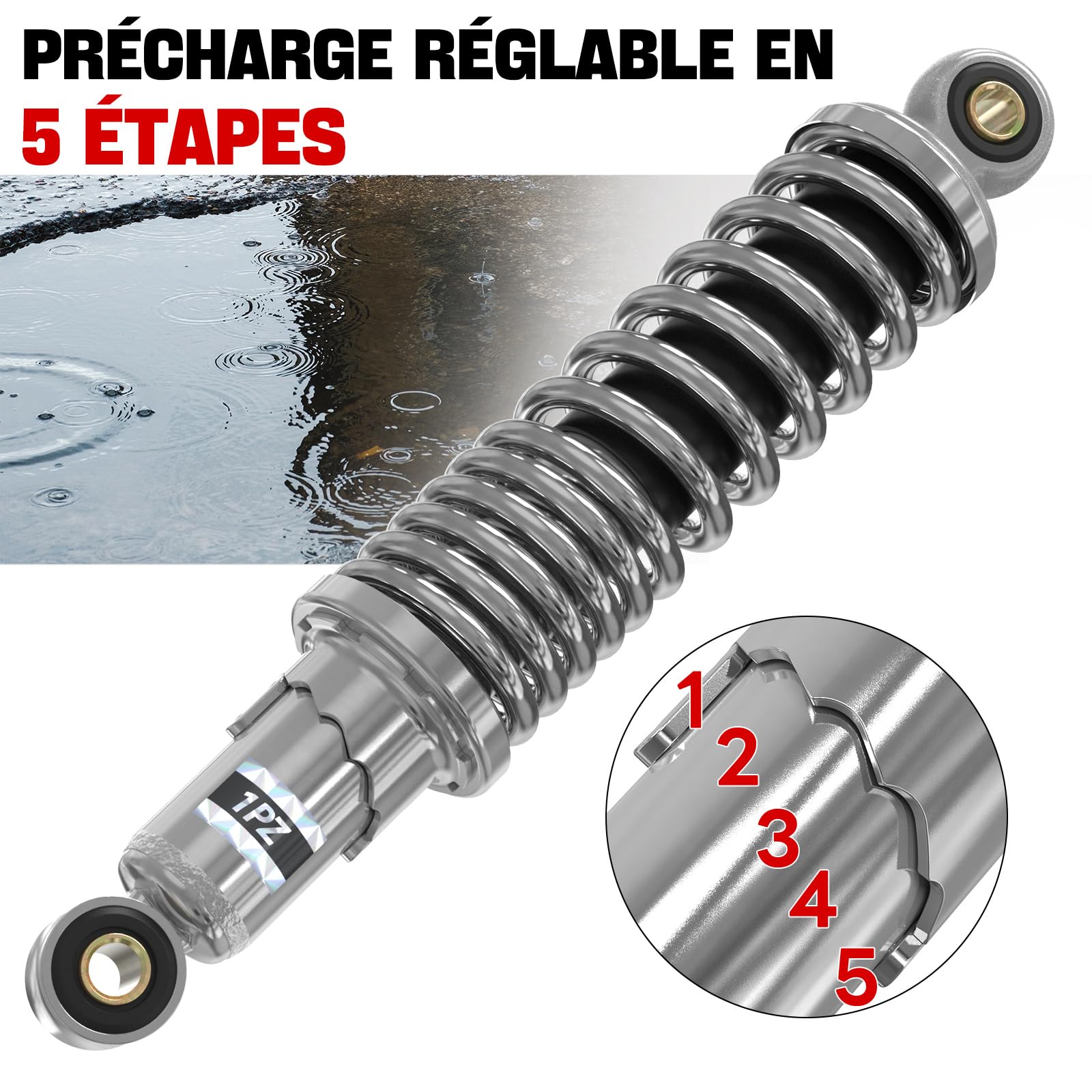 1PZ FH2-28M 280 mm precarico sospensione posteriore 5 livelli regolabili 12 V per Honda Monkey Gorilla ATV Quad Dirt moto prodotto esterno