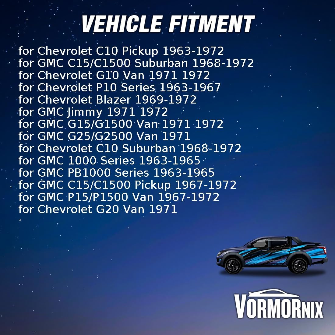 Front Upper Lower Suspension Control Arm Shaft Kit for Chevrolet Blazer G10 G20 Van C10 Pickup Suburban 1963 1964 1965 1966 1967 1968 1969 1970-1972 Replacement 3901038 4 X