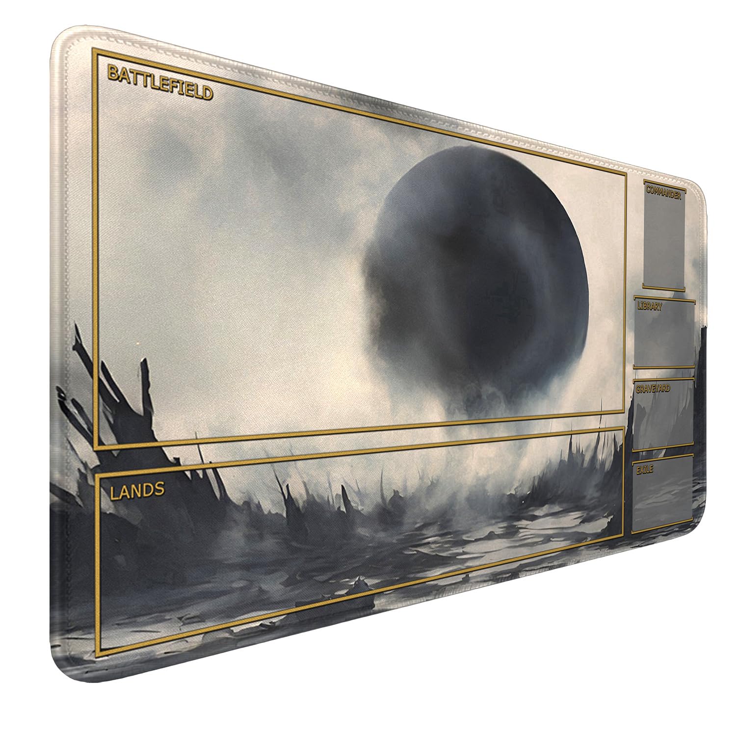 MTG MAT, 24" x 14" MTG Playmats Stitched Edges for MTG TCG Trading Card Smooth Rubber Surface Anti-Slip Mouse Pad with Storage Bag Thickened 3mm