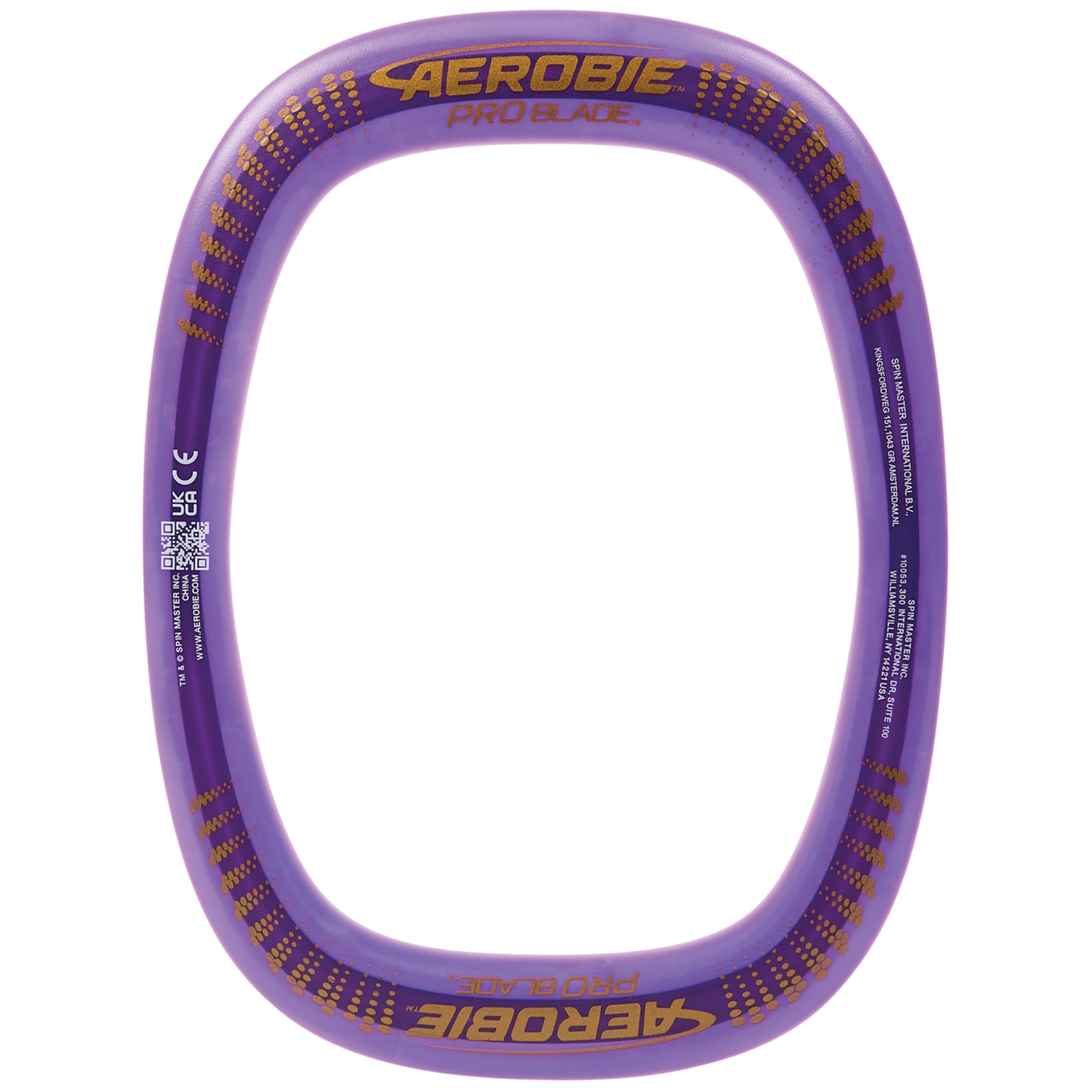 Aerobie Pro Blade Throw Ring, Lightweight Kids Toy for Disc Golf, Backyard Games & More, Outdoor Games for Adults and Family Ages 5 & Up, Purple