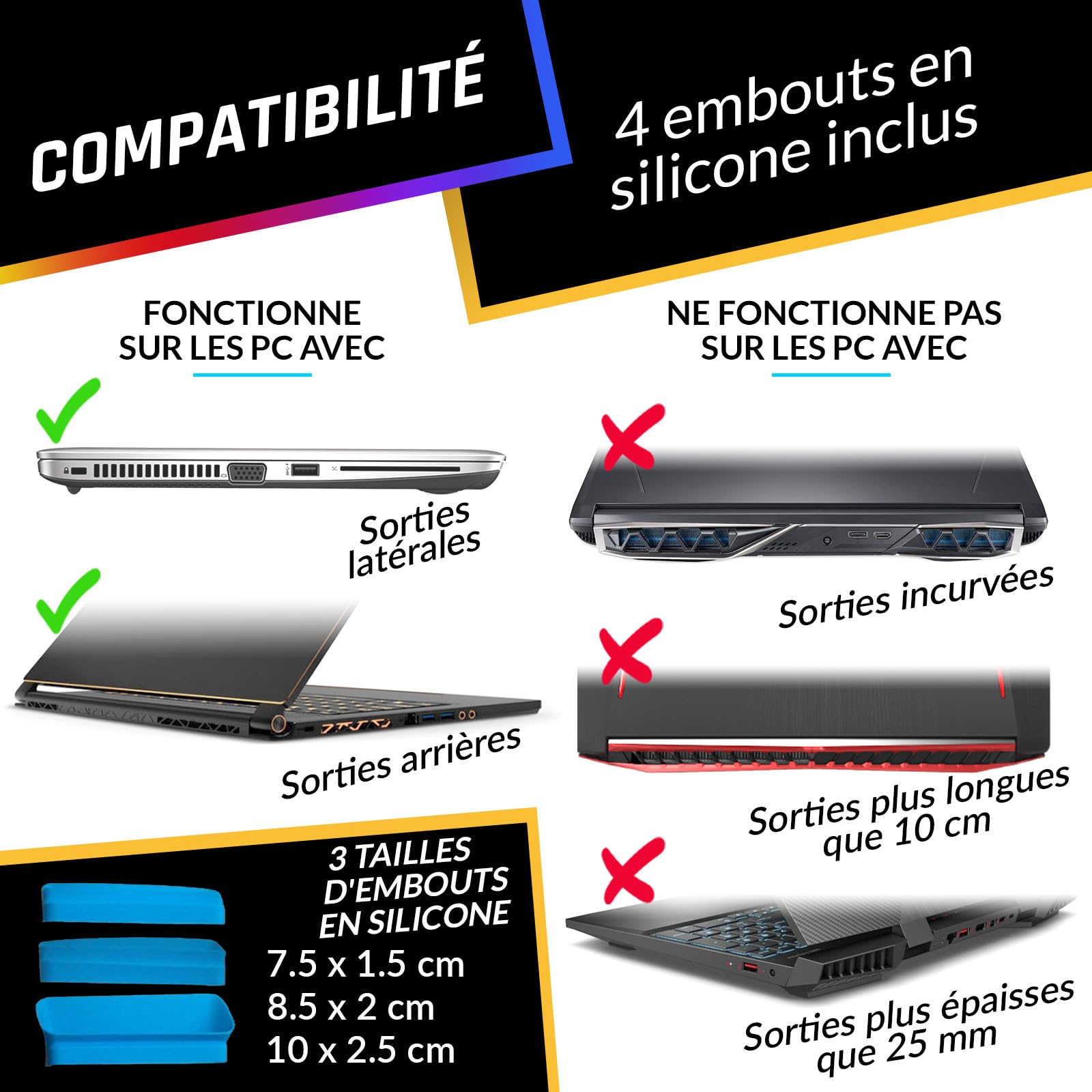 KLIM Cool Refroidisseur - Nouveauté 2024 - PC Ventilo Portable Gamer - Ventilateur Haute Performance pour Refroidissement Rapide - Extracteur d'air Chaud USB - Bleu