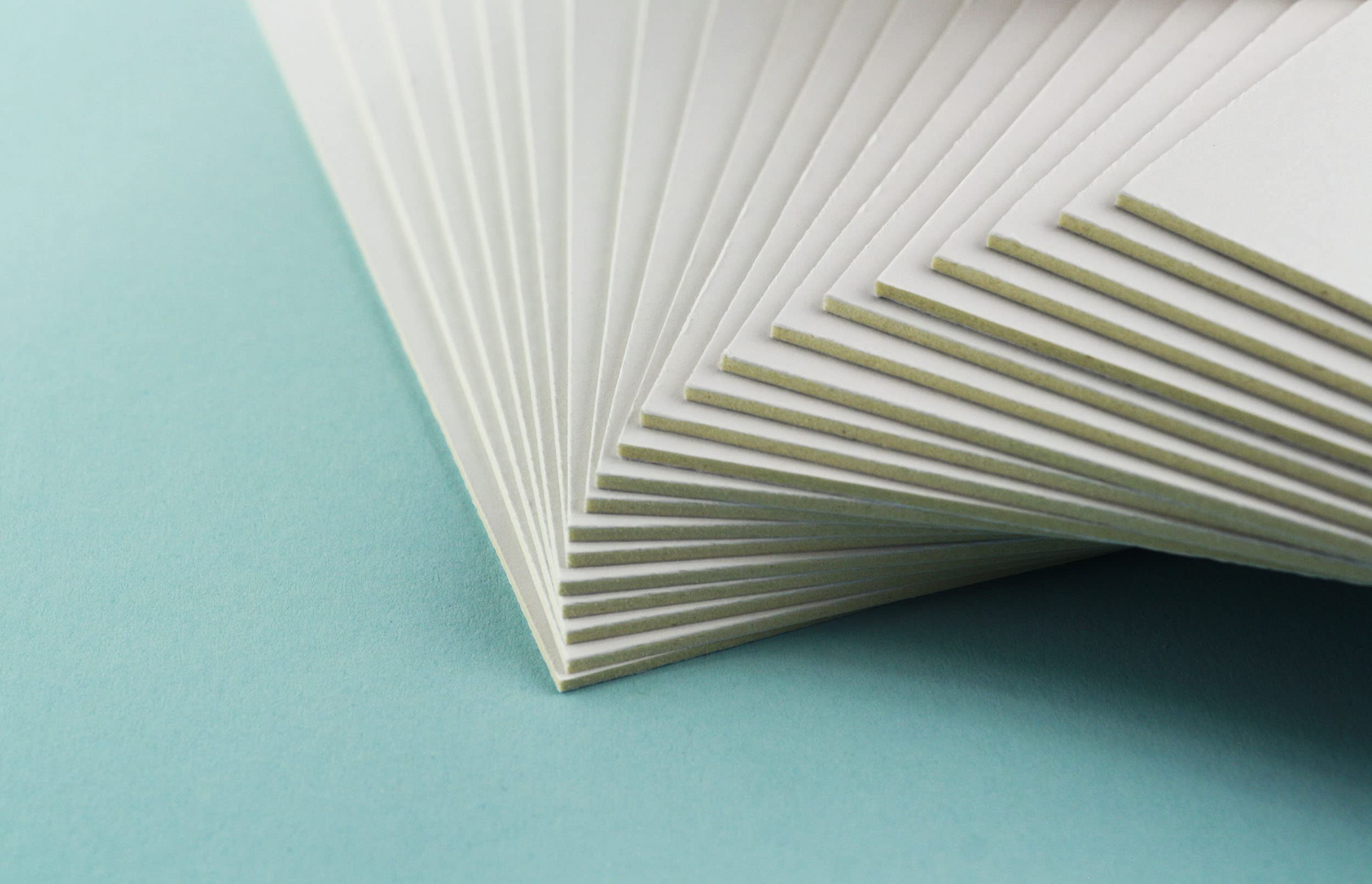 Pictures Prints Framing Pack of 8 White Mount Backing Board Card (1.25mm Thick) Size A2