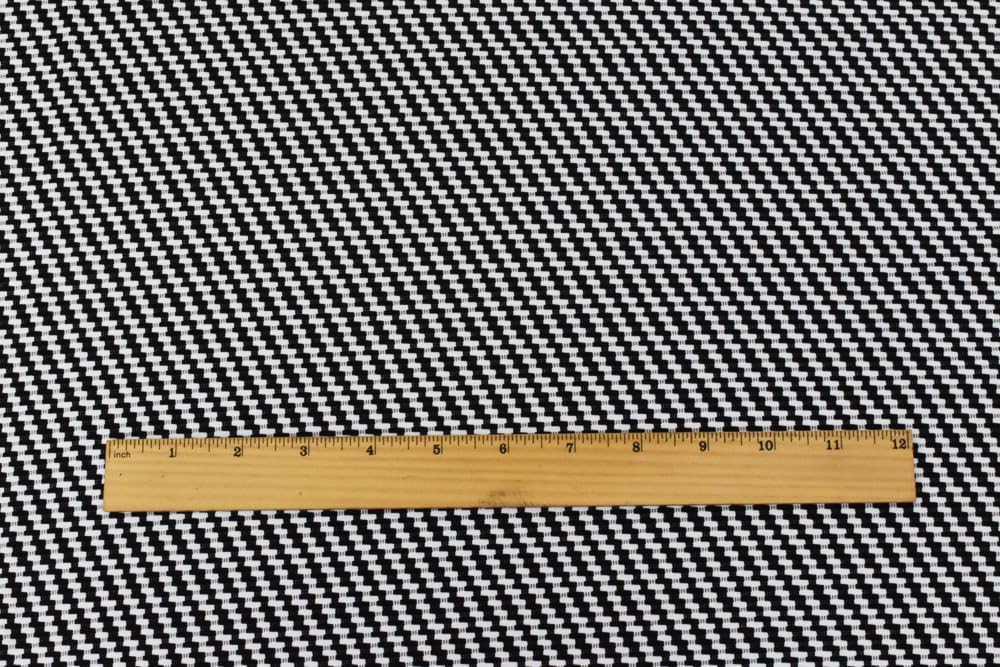 Black-White Famous Maker Twill Patterned Jacquard Activewear Knit Fabric by The Yard, 3yd Length