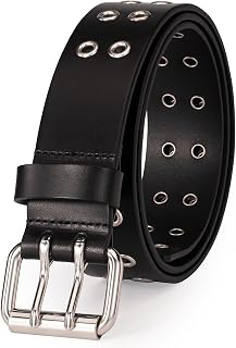 1.5" Double Hole Full Grain Leather Belt for Men Women