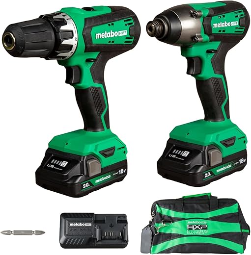 Metabo HPT 18V Cordless Hammer Drill & Impact Driver Kit