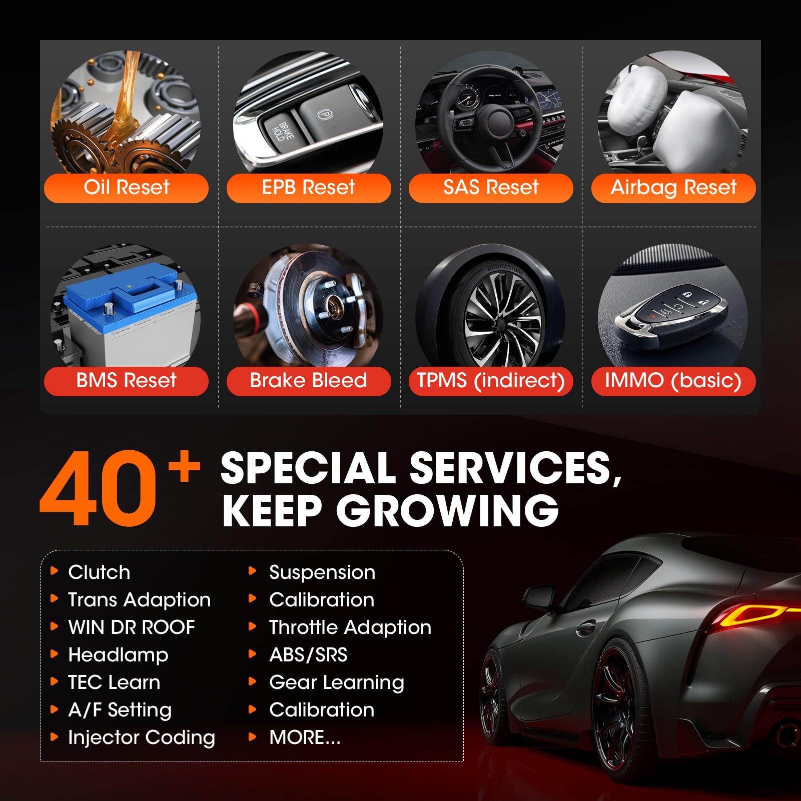 OTOFIX IM1 IMMO Programmateur clé Voiture [avec XP1], Tous Les Diagnostic Voiture du Système, Valise Diagnostic Auto avec Test Actif, 40+ Fonctions de Service, DoIP et CANFD, mises à Jour de 2 Ans