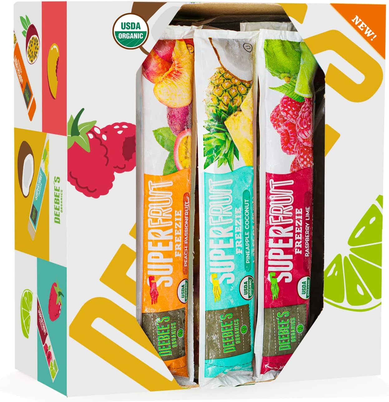 DeeBee's Organics Tropical SuperFruit Freezie 30 Pack (100% Juice ...