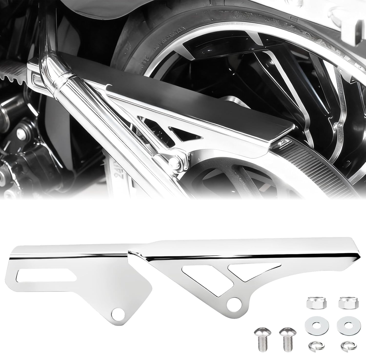 Chain Guide Guard Cover Protection for Harley M8 Softail Street Bob, FXDR 114, Fat Bob, Low Rider, Low Rider S, Low Rider ST, Standard, Breakout, FXBB, FXBR, FLSL, FLSB, FXST 2018-2026