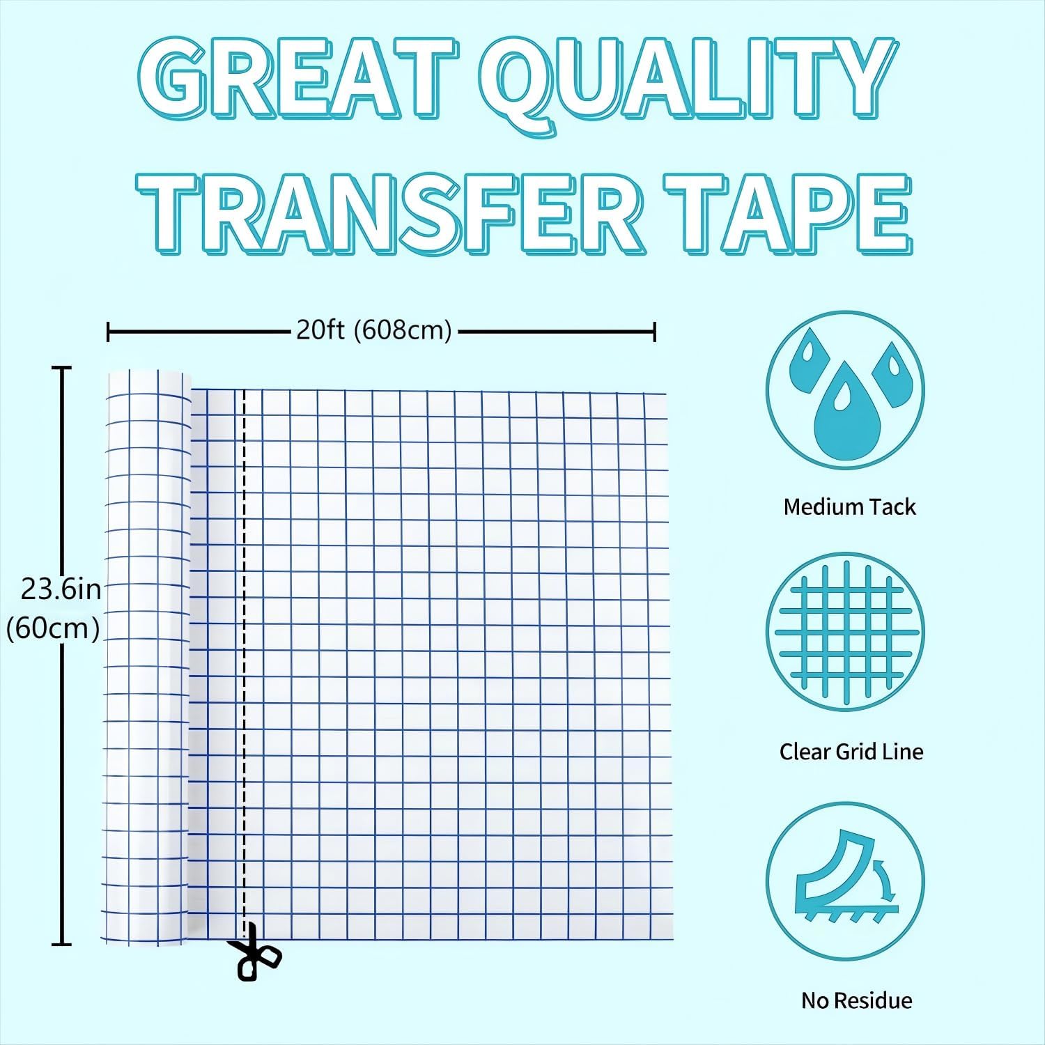 Clear Contact Paper, 23.6 * 236 Inches Peel and Stick Waterproof Self Adhesive Vinyl – Oil Proof, Removable No Residue for Kitchen Cabinets, Countertops, Shelves & Book Covers