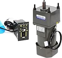 Vista 2 de Motor de engranaje de 110 V CA Motor reversible + controlador de velocidad variable Motor de velocidad ajustable monofásico 1:10, motor de reducción