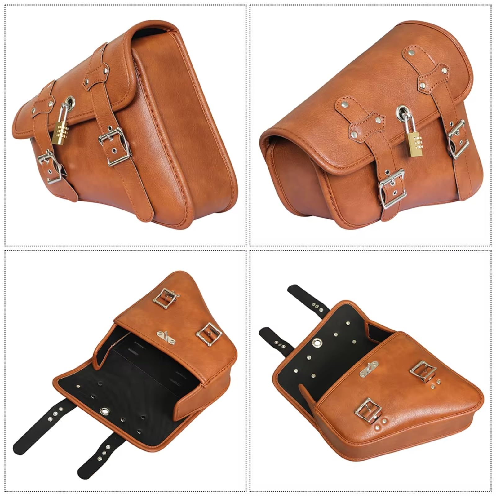 Compatibile Con 1 Pz Borsa Forcellone Moto Lato Sinistro Solo Per Borse Accessori Parti Modifica Sostituzione Sacche Moto(A)