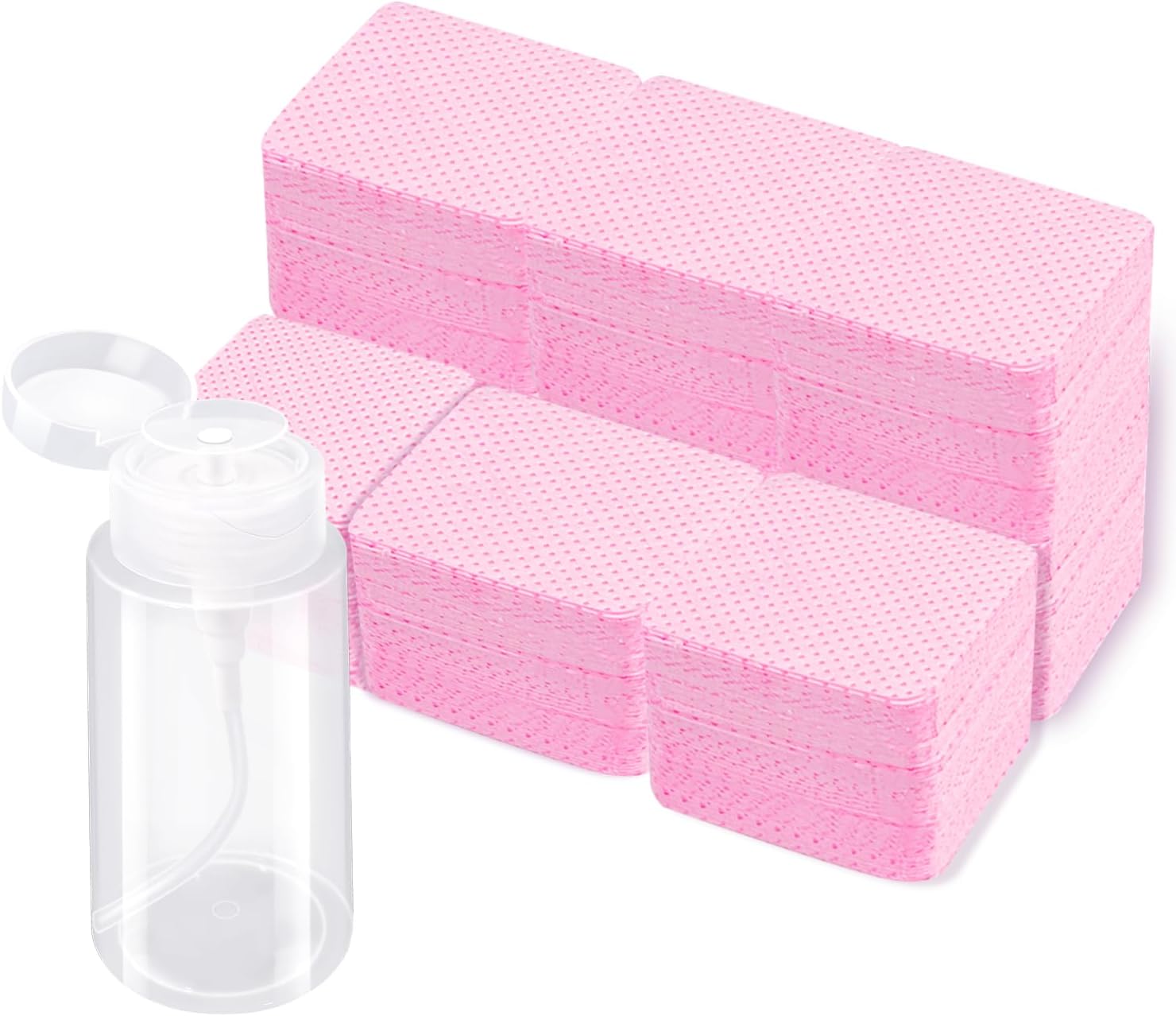 LintFree Cotton Pads1080pcs, Acetone Nail Polish Makeup Remover Wipes