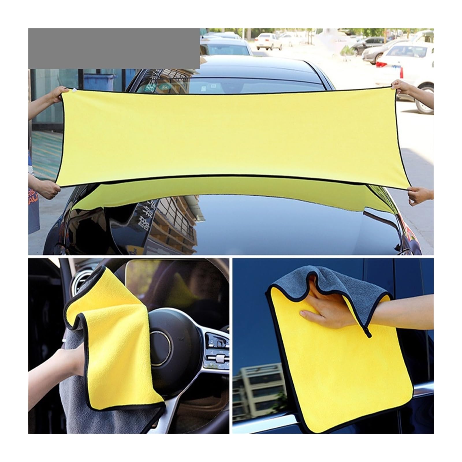 Professional Microfiber Car Wash Towel - High Absorption Thickened Soft Cleaning Drying Cloth 60x130 160cm C — view 5