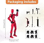 Action Figure Set, Model 13 Action Figure Multi-Jointed Movable,Gift Box Packaging, a Great for Loved Ones and Friends. (Red)