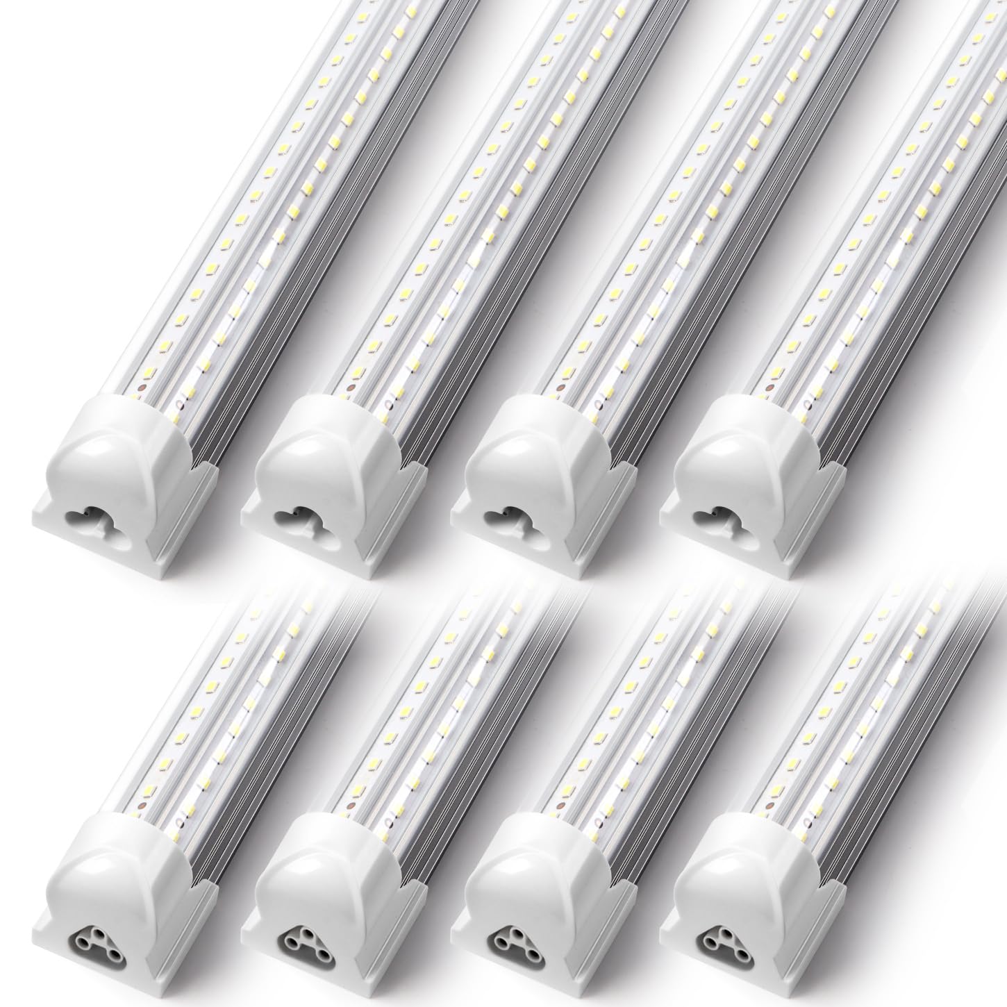 Kihung (8 Pack) LED Shop Light 4ft, 40W 5200LM 6000K (Super