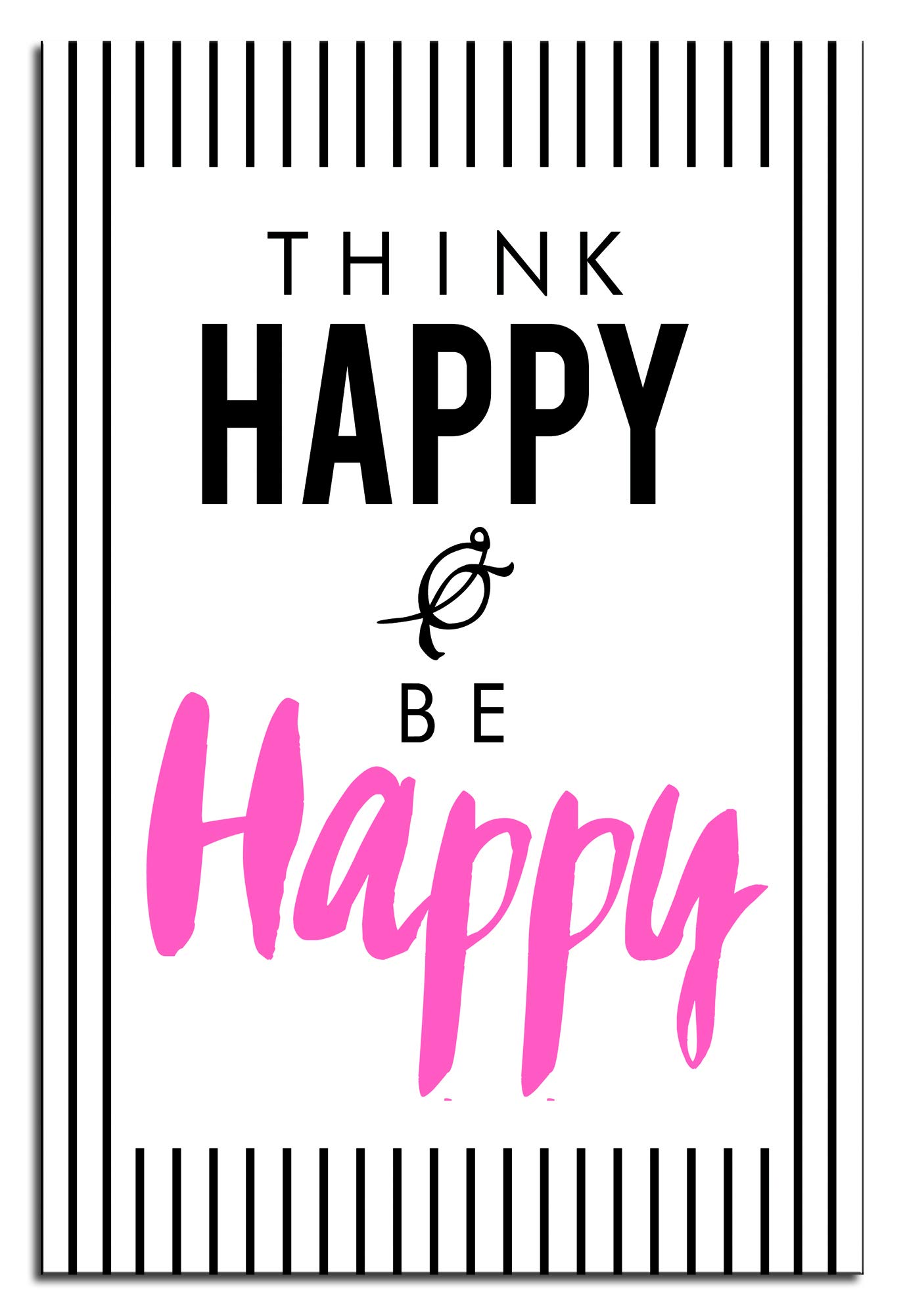 Panel de decoración Pintdecor alegría para el hogar cuadro Think Happy 70x100 cm