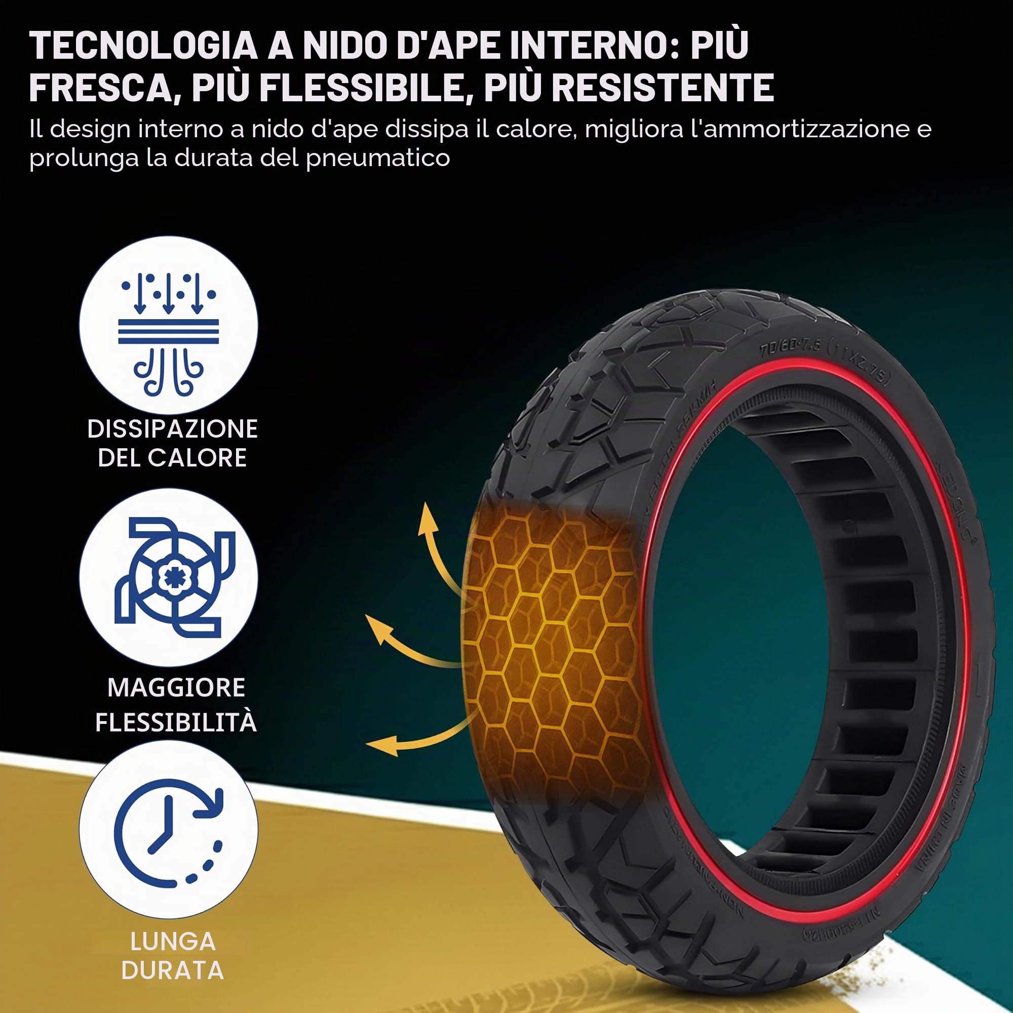 ANSENI Ruote Monopattino Elettrico 70/60-7.5,Gomme Anti-foratura 11x2.75 per Scooter Elettrico Monopattino Segway Ninebot ZT3 / ZT3 PRO / ZT3 PROE per Ruota Anteriore o Posteriore (1 ruota) | Per monopattino Segway Ninebot ZT3 / ZT3 PRO / ZT3 PROE, compat