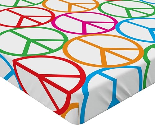 Miniatura 13 de Ambesonne - Sábana bajera ajustable multicolor, en colores y tres tamaños Azul y gris,Verde Militar Sage Green,Ámbar beige,Negro Grey White,Azul