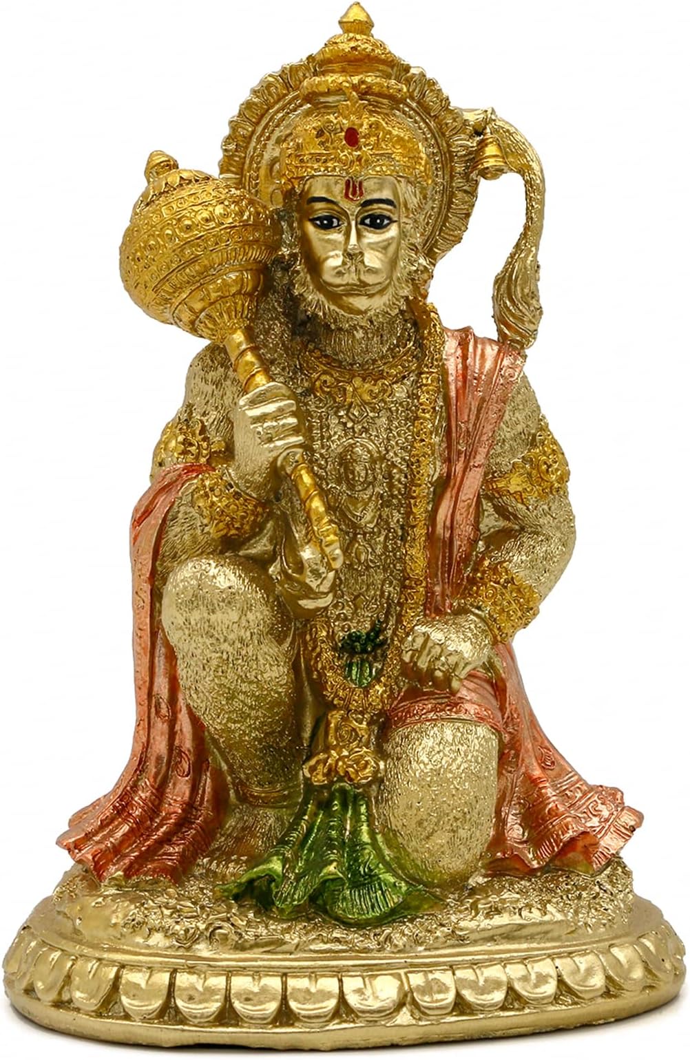 alikiki Hindu Ramayana Hanuman Statue- 6.1" H Indian God Statue Hinduism Devotee Lord Rama Shrine Altar Decor India Home Office Temple Mandir Pooja Items