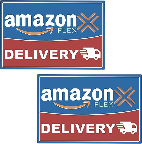(2 unidades) Flex Driver - Letreros magnéticos mejorados para automóvil con logotipo de controlador Flex Delivery Driver, impermeable, reutilizable,
