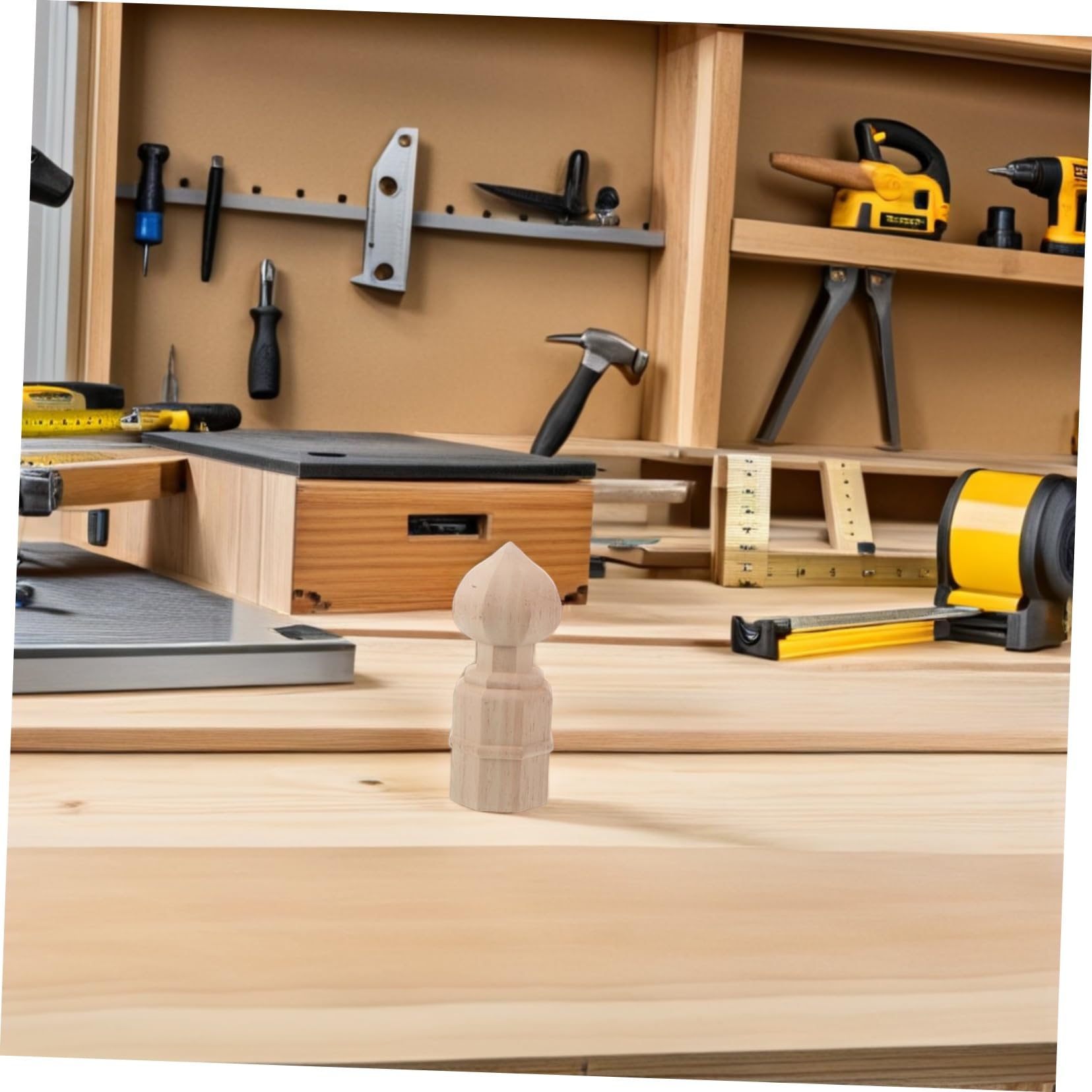 Alipis Elegante Europäische Holzspitze für Treppenpfosten und Bettpfosten Stabile Verformungsbeständige Dekoration im Französischen Hochzeitsstil Beige