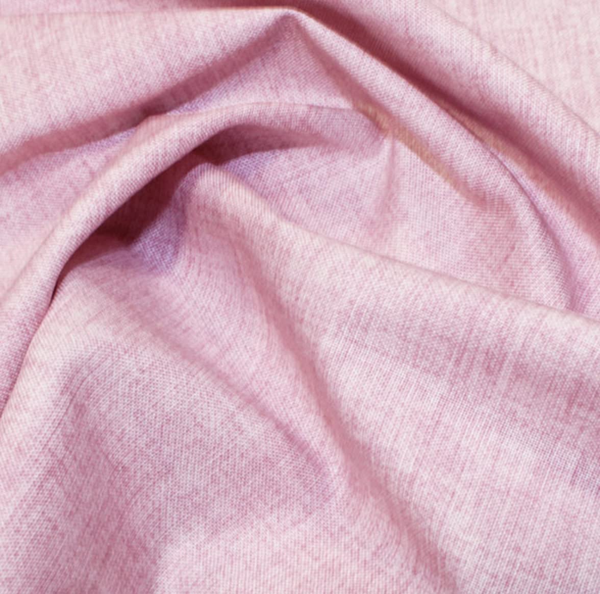 Linen Texture 100% Cotton Fabric Textured 'Plain' Patchwork Quilt Blender Sold by Half Metre (Pink)